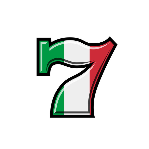 Máquina de fenda ilustração de vetor de bandeira italiana
 - Vetor, Imagem