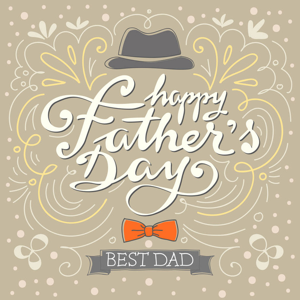 Happy fathers day best dad. - Wektor, obraz