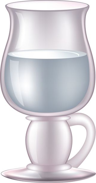 Glass with water - Vektori, kuva
