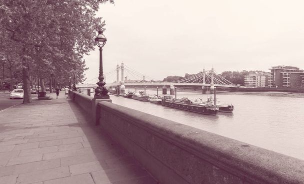 Вид на набережную Челси в Лондоне
 - Фото, изображение