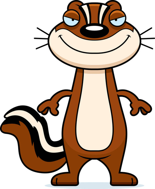 Sly Cartoon Chipmunk - Vector, Image