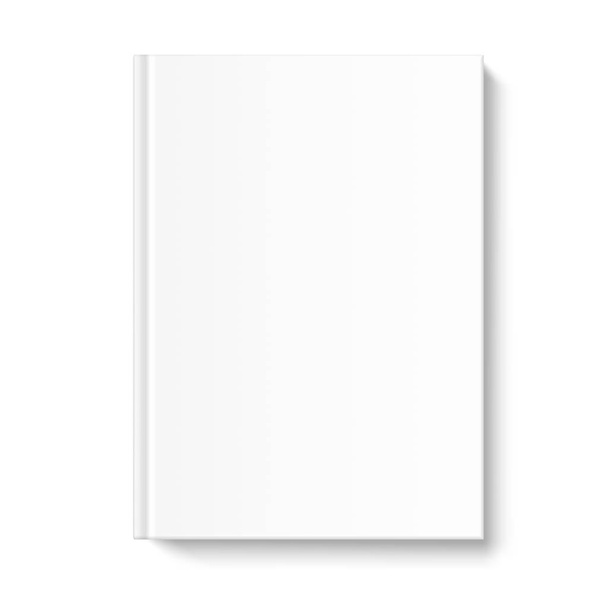 Blank book cover template on white background - Vector, Image