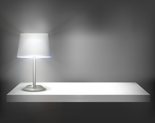 lamp op plank - Vector, afbeelding