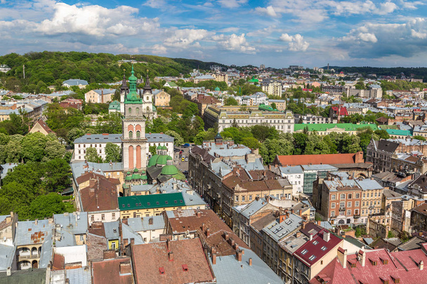 Aerial view of Lviv - Valokuva, kuva