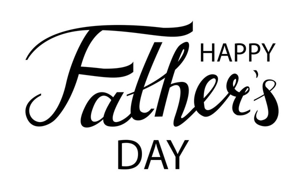 Happy fathers day typography. - Vetor, Imagem