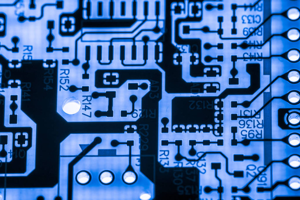  Close-up de Circuitos Eletrônicos em Tecnologia no fundo do computador Mainboard (placa lógica, placa-mãe cpu, placa principal, placa do sistema, mobo
) - Foto, Imagem
