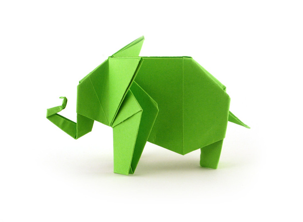 Origami elephant - Photo, Image