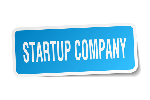 startup company square sticker on white - Vettoriali, immagini