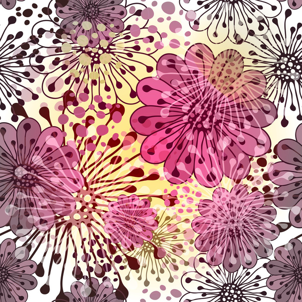 Seamless spring floral pattern - Vektori, kuva