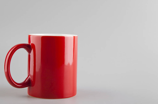 red cup on a grey background - Photo, Image