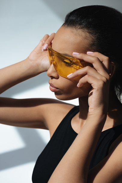 stylish girl in protective goggles - Valokuva, kuva
