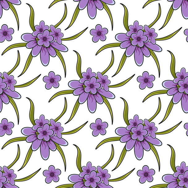 Seamless vector pattern with lavender flowers - Vector, afbeelding