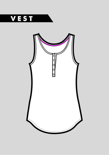 Trendy women vest - Διάνυσμα, εικόνα