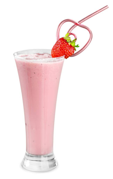 glass of delicious strawberry cocktail - Fotografie, Obrázek