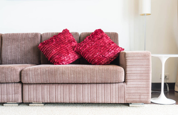 Beautiful pillow on sofa decoration in living room  - Valokuva, kuva