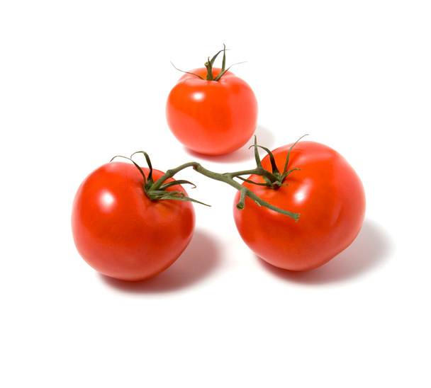 Two tomato isolated on the white background - Fotoğraf, Görsel