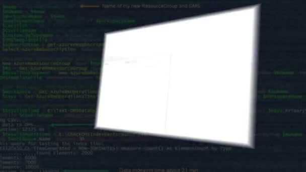 Workflow van een hacker op het computerscherm - Video