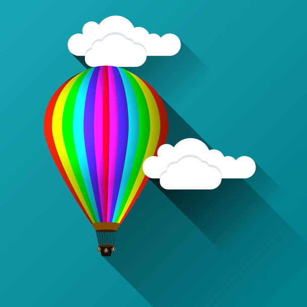 Balón na pozadí mraků - Vektor, obrázek