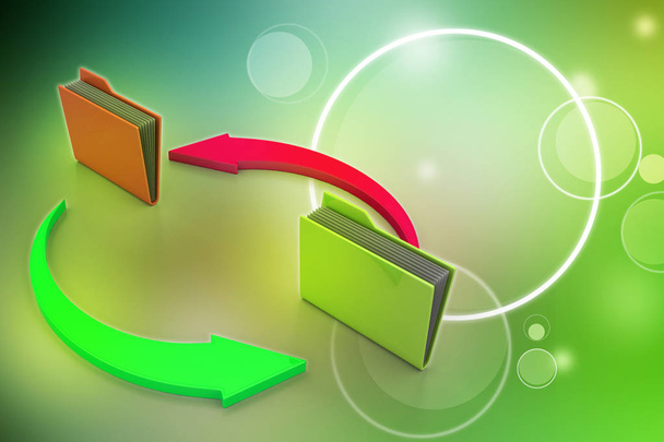 office folders with cycle arrow - Photo, Image