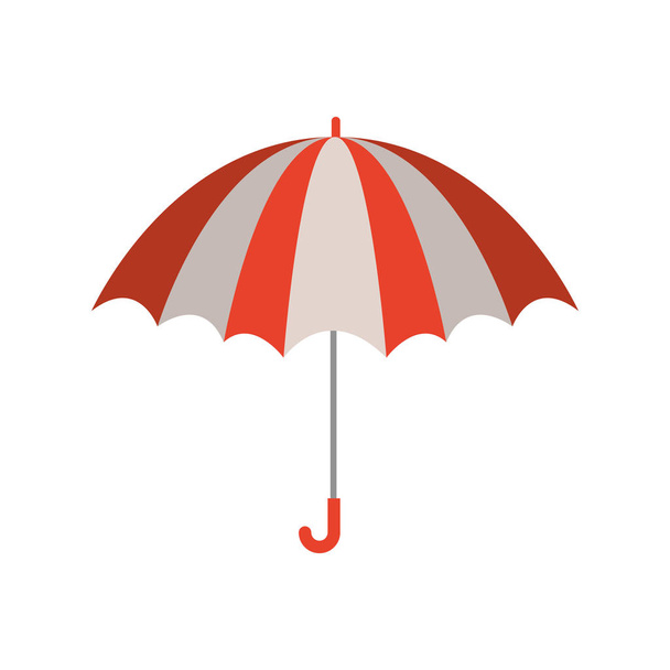 color silhouette with opened umbrella - Vector, Image