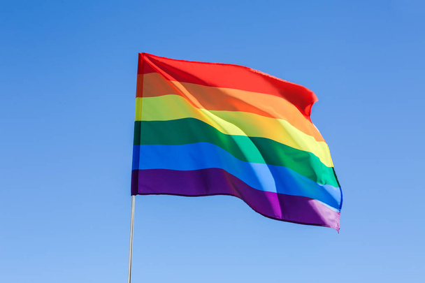 Gay flag outdoors - Foto, afbeelding