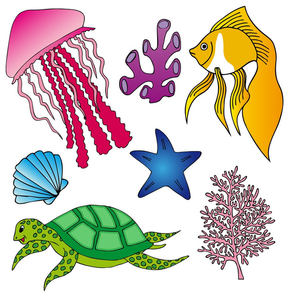 Diverses collections d'animaux marins 2
 - Vecteur, image