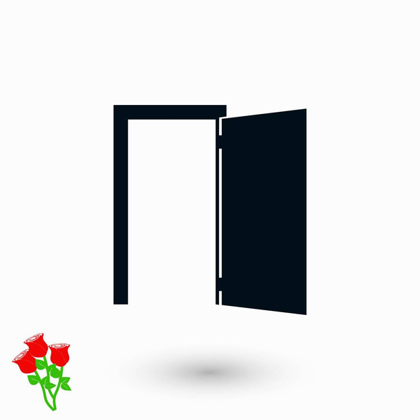 Door icon vector - Vector, Image