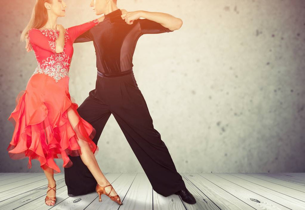 man and a woman dancing Salsa - Valokuva, kuva