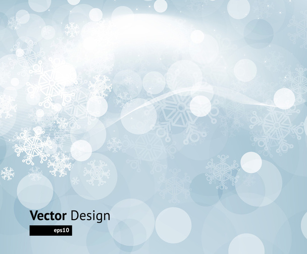 Abstract blue Snowflake background - Vettoriali, immagini