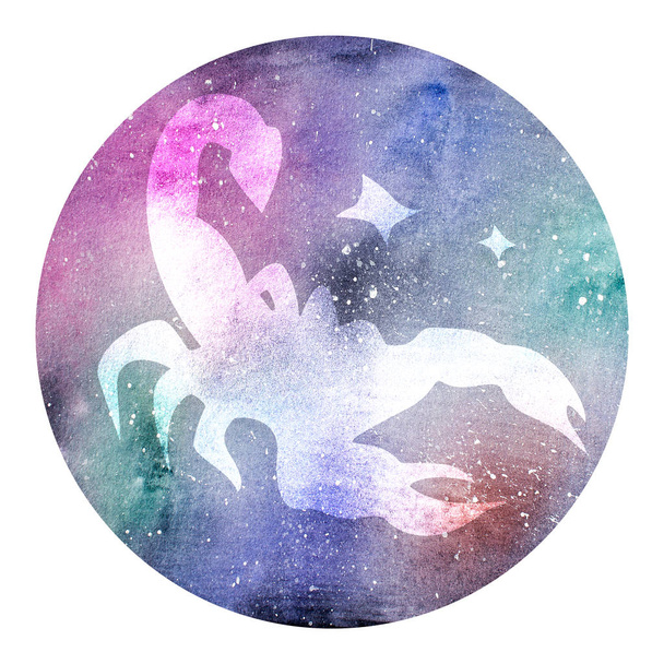 Watercolor Zodiac Scorpio Sign - Photo, Image