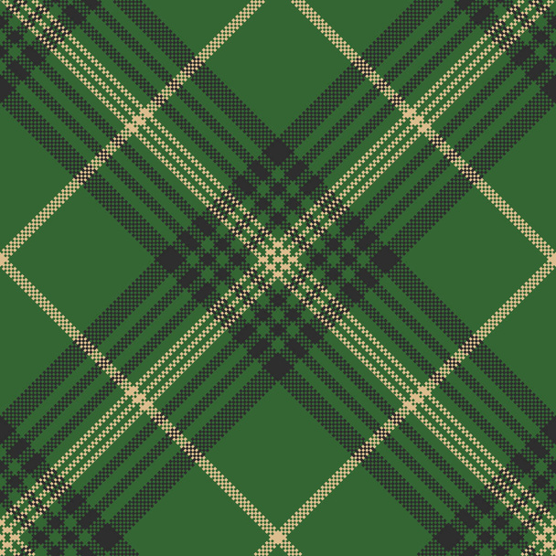 Green check plaid tartan seamless pattern - Vector, Image