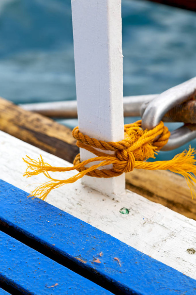 розмивання в філіппінах мотузка в яхті аксесуар човна, як фон абстрактний
 - Фото, зображення