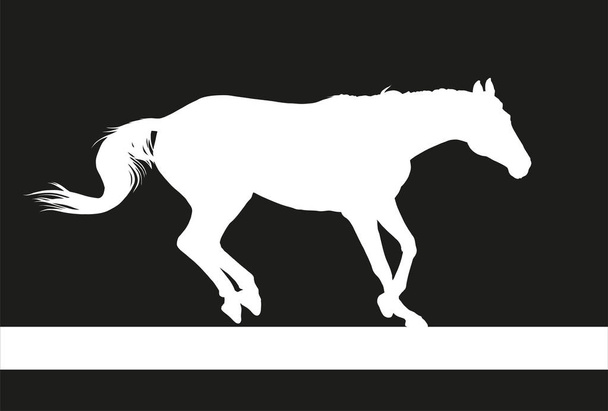 illustration vectorielle de silhouette de cheval - Vecteur, image