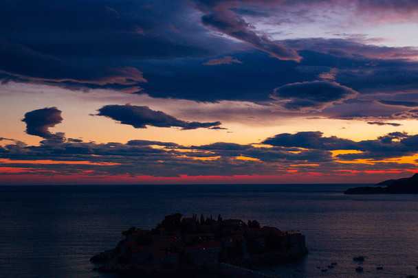 Wyspy Sveti Stefan. Panoramy - Zdjęcie, obraz