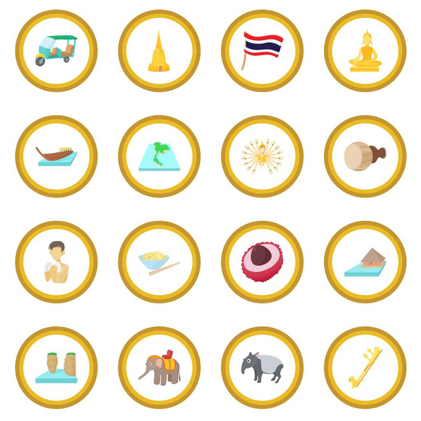 Thailand icon circle - Vector, imagen