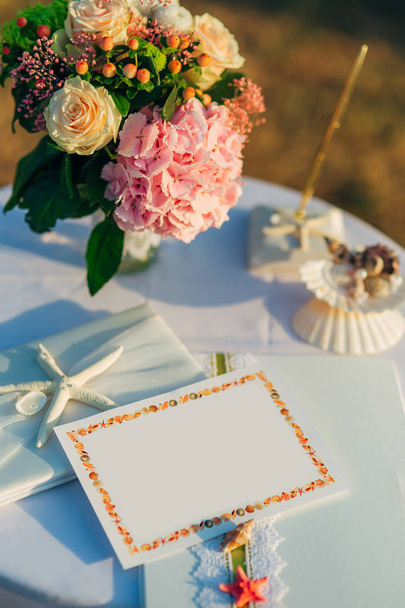 A table for a wedding ceremony in Montenegro - Photo, image