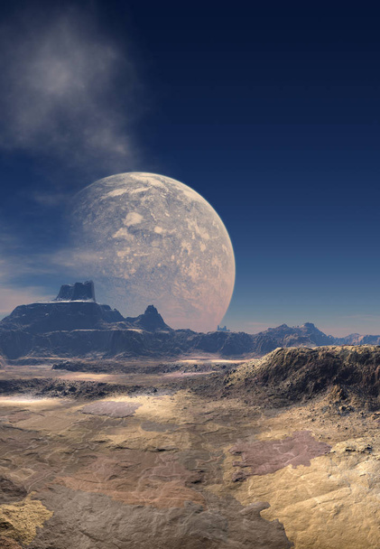 3d Created and Rendered Fantasy Alien Planet - 3D Illustration - Photo, Image