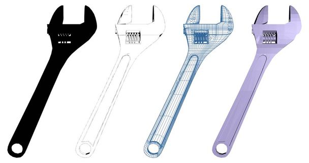 Adjustable Wrench Vector - Vector, Image