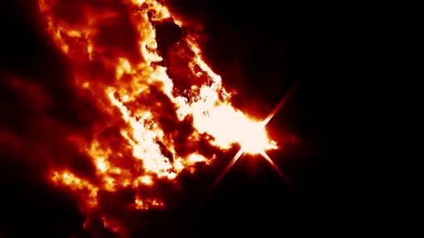 吹く地獄の時間経過の叙事詩映画のような火雲を燃焼 - 映像、動画