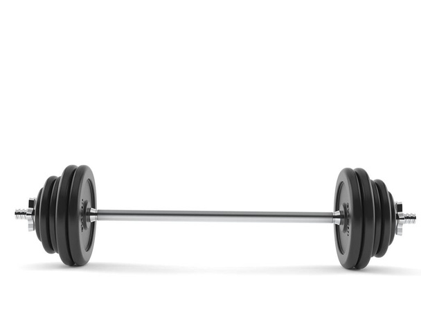 Barbell isolated on white - Photo, Image