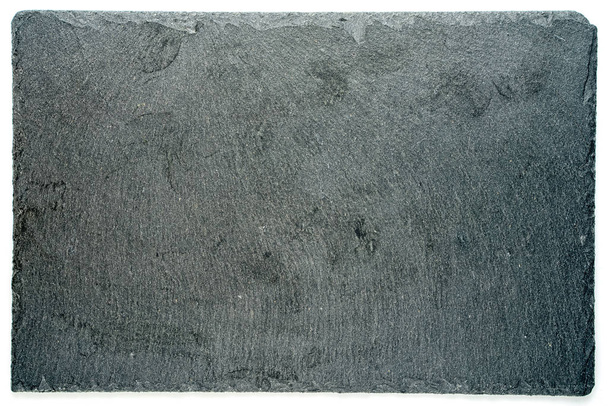 Ορθογώνιο μαύρο δέρμα σαγρέ πλακών του σκάφους για πιάτα που απομονώνονται σε λευκό φόντο - Φωτογραφία, εικόνα