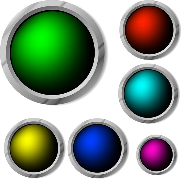 Raster. glossy buttons - Photo, Image