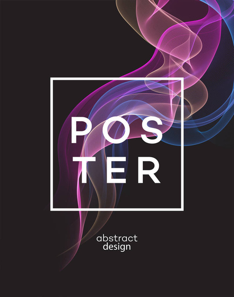 煙のような抽象的な背景の波.テンプレート パンフレット jh ポスター デザイン - ベクター画像