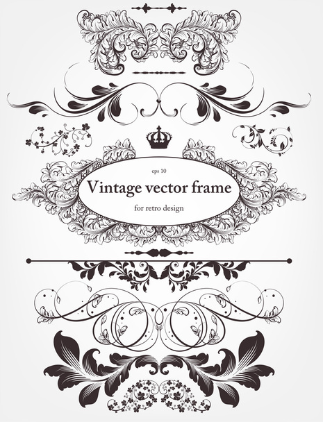 Vector set: calligraphic design elements and page decoration - Wektor, obraz