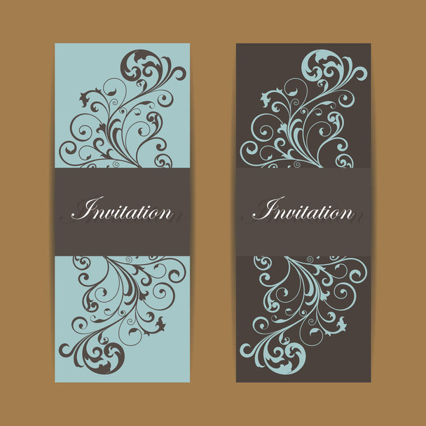 Wedding invitation and save the date cards - Vector, Image