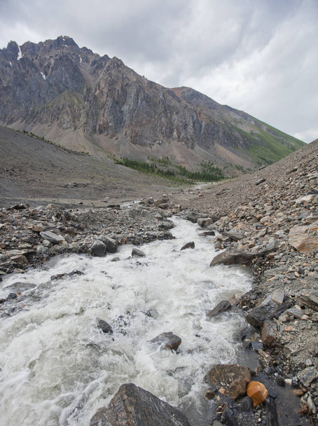 Aktru river, Altai Mountains landscape. - Fotó, kép
