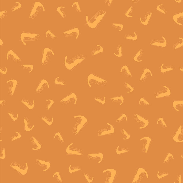 Silhouetten von Garnelen nahtloses Muster - Vektor, Bild