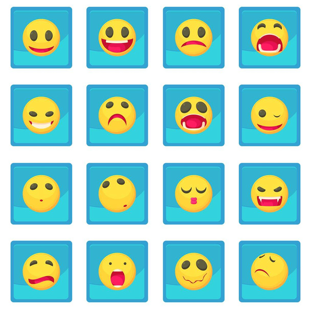 Sorridi icona blu app
 - Vettoriali, immagini