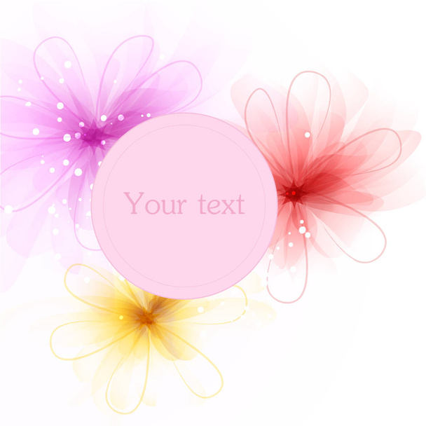 Vector background with flowers - Vector, Image