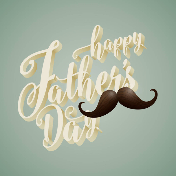 Boldog Apák napja 3d tipográfia háttér - Vektor, kép